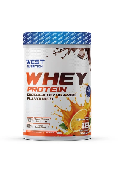 West Nutrition Whey Protein Tozu 540 gr 18 Servis Çikolata & Portakal Aromalı ürün görseli 1