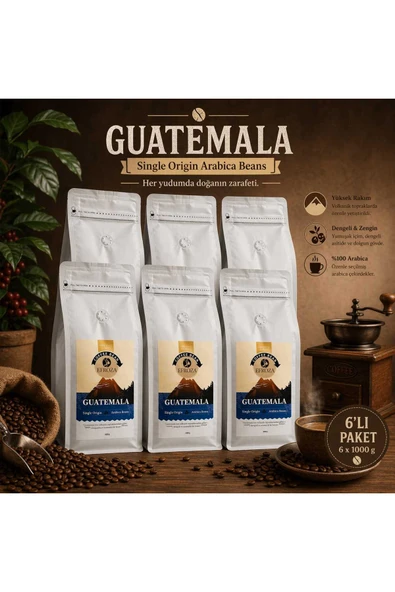 EFROZA 6'LI GUATEMALA ÇEKİRDEK KAHVE - AVANTAJLI PAKET ürün görseli 1
