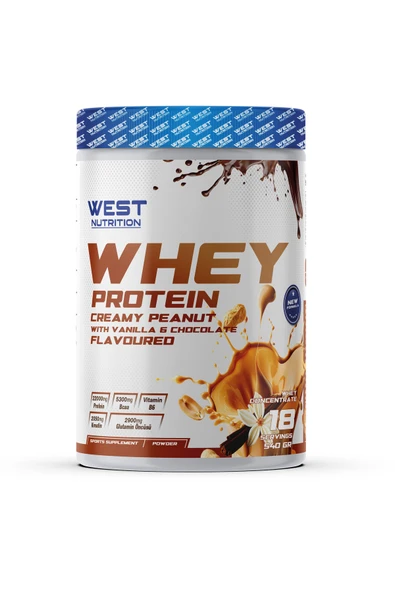 West Nutrition Whey Protein Tozu 540 gr 18 Servis Çikolata & Yer Fıstığı Aromalı ürün görseli 1