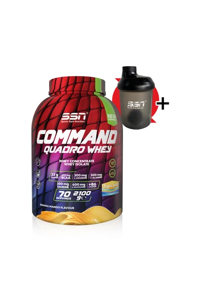 SSN Sports Style Nutrition Command Quadro Whey 2100 gr ( Muz Mango ) Protein Tozu ürün görseli 1
