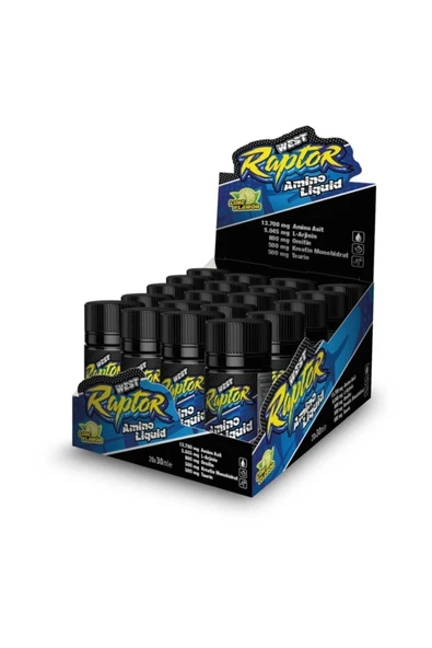 West Nutrition Raptor Amino Asit Likit 20 Shot - Misket Limonu ürün görseli 1