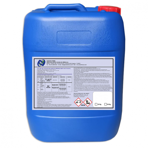 Anatolia Pool Sıvı Klor 25 Kg (Sodyum Hipoklorit - Liquid Chlorine) ürün görseli 1