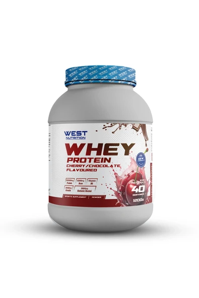 West Nutrition Whey Protein Tozu 1200 gr 40 Servis Vişne & Çikolata Aromalı ürün görseli 1