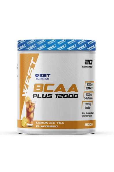 West Nutrition Bcaa Plus 12000 L-Glutamin Taurin 300 gr İce Tea Limon ürün görseli 1
