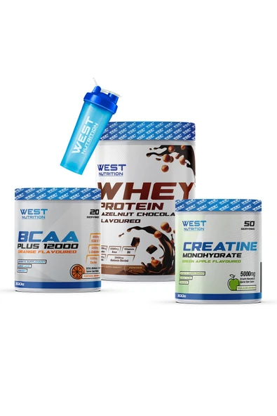 West Nutrition Whey Protein Tozu Fındık BCAA Kreatin Monohidrat Paketi ürün görseli 1