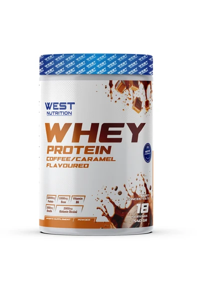 West Nutrition Whey Protein Tozu 540 gr 18 Servis Kahve & Karamel Aromalı ürün görseli 1