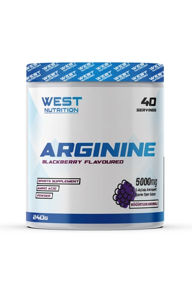 West Nutrition L-arginine ( Arjinin ) 240 gr 40 Servis Böğürtlen Aromalı ürün görseli 1