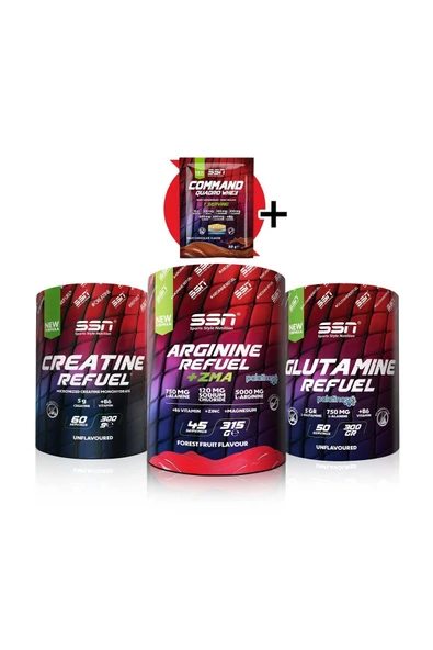 SSN Sports Style Nutrition Amino Kombinasyonu 4 (Glutamine + Creatine + Arginine Powder) ürün görseli 1