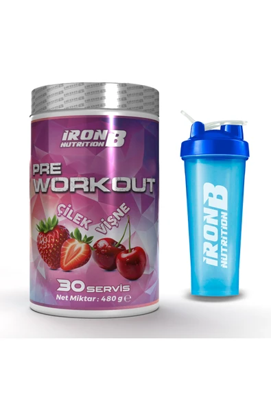 IronB Nutrition Preworkout 30 Servis Vişne&Çilek Aromalı ürün görseli 1