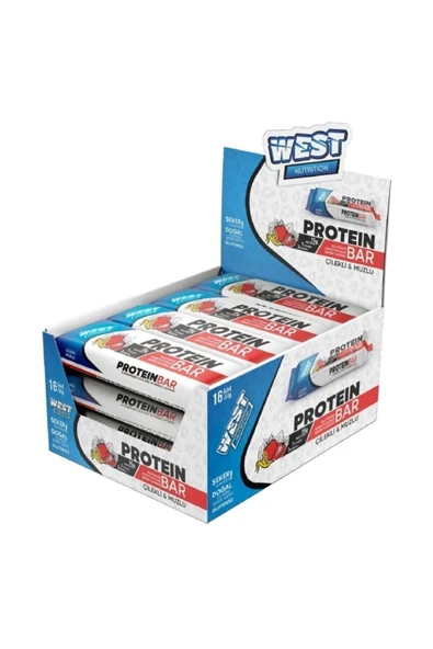 West Nutrition Protein Bar Çilekli 16 Adet X 50 Gram ürün görseli 1