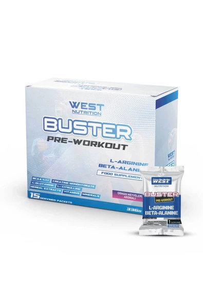 West Nutrition Buster Preworkout Beta Alanin L-sitrulin Saşe 15 Saşe ürün görseli 1