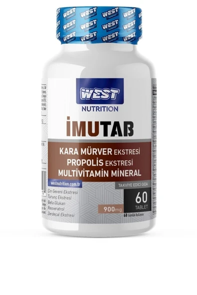 West Nutrition Imutab Kara Mürver Multivitamin Mineral 60 Tablet X 900 Mg ürün görseli 1