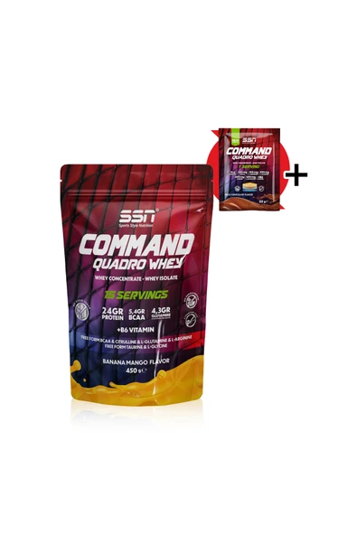 SSN Sports Style Nutrition Command Quadro Whey 450 Gr (muz-mango) Protein Tozu ürün görseli 1
