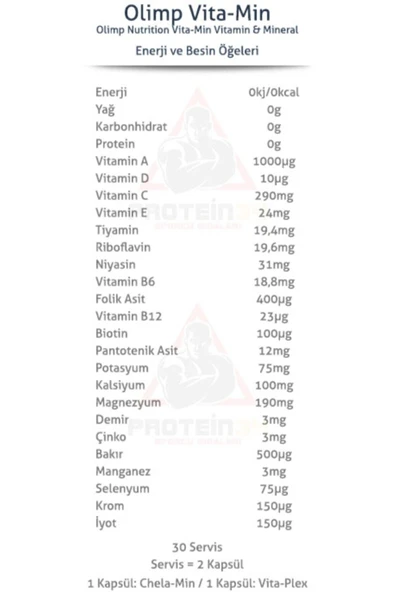 Olimp Vita-mineral Multiple Sport 60 Kapsül - Resim 3