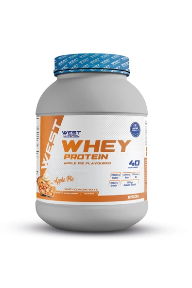West Nutrition Whey Protein Tozu 1200 gr 40 Servis Apple Pie Elmalı Turta Aromalı ürün görseli 1