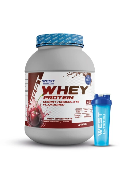 West Nutrition Whey Protein Tozu 2400 gr 80 Servis Vişne & Çikolata Aromalı ürün görseli 1