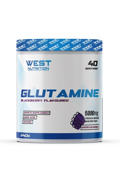 West Nutrition L-glutamin ( Glutamine ) 240 Gr 40 Servis Böğürtlen Aromalı ürün görseli 1