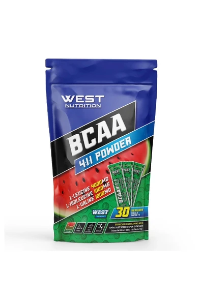 West Nutrition BCAA 4:1:1 300 gr (30 Saşe) Karpuz Aromalı ürün görseli 1