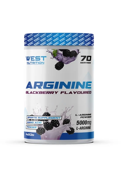 West Nutrition L-arginine ( Arjinin ) 420 Gr 70 Servis Böğürtlen Aromalı ürün görseli 1
