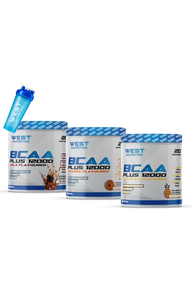 West Nutrition Bcaa Plus 12000 L-Glutamin Taurin 60 Servis 3 Aroma ürün görseli 1