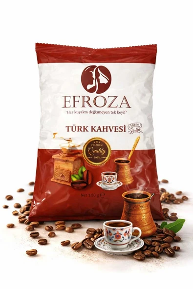 EFROZA 100gr'lık Taze Çekim 20'li Türk kahvesi %100 Arabica ürün görseli 1