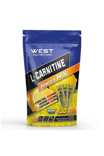 West Nutrition L-karnitin L-carnitine 2000 Mg 30 Servis Limon ürün görseli 1