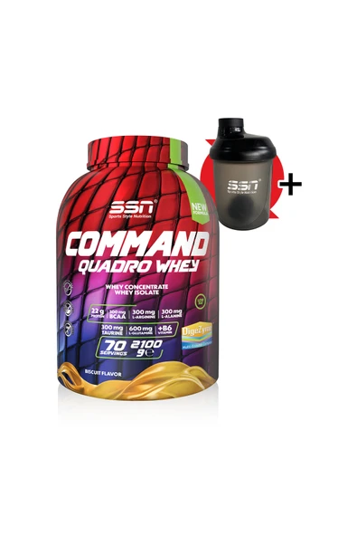 SSN Sports Style Nutrition Command Quadro Whey 2100 Gr (Bisküvi) Protein Tozu ürün görseli 1