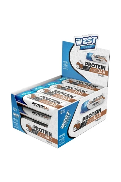 West Nutrition Fındıklı Protein Bar 16 Adet X 50 gr ürün görseli 1