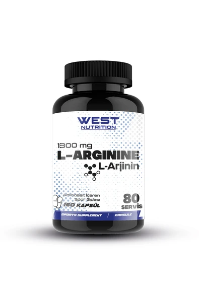 West Nutrition L Arjinin Arginine 1300 Mg 160 Kapsül ürün görseli 1