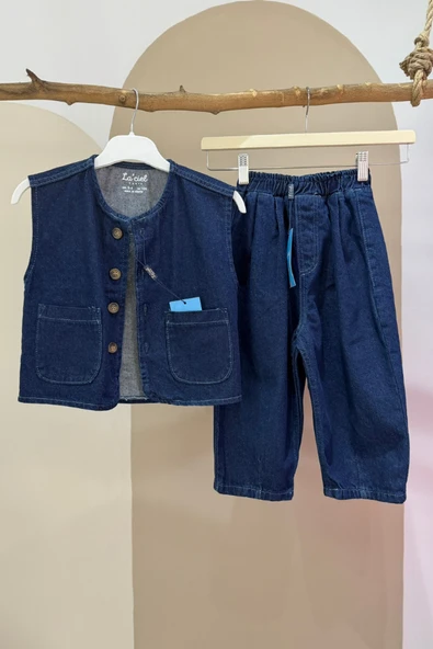 Erkek Çocuk Yelek ve Balon Jean Takım ürün görseli 1