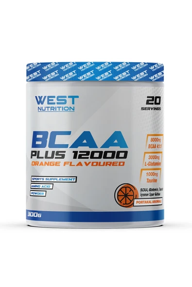 West Nutrition Bcaa Plus 12000 L-Glutamin Taurin - 300 Gr. - Portakal ürün görseli 1