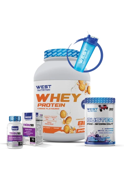 West Nutrition Whey Protein Tozu Preworkout Tribulus Paketi ürün görseli 1