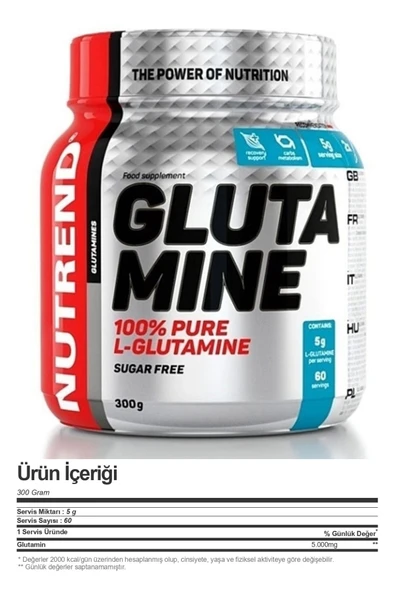 Nutrend L-glutamine Powder 300 gr Aromasız - Resim 3