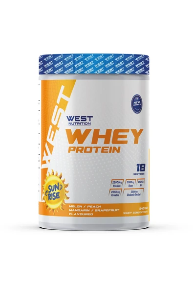 West Nutrition Whey Protein Tozu 540 gr 18 Servis Sunrise Kavun Mandalin Greyfurt ürün görseli 1