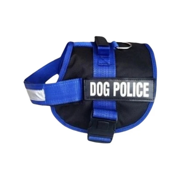 Pet Pretty Mavi Dog Police Göğüs Tasması Large ürün görseli 1