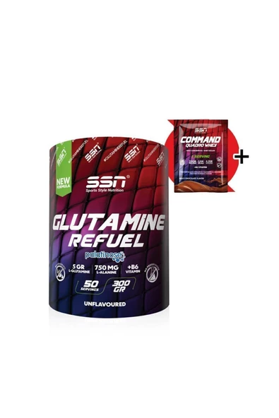 SSN Sports Style Nutrition Glutamine Refuel 300 gr (AROMASIZ) Amino Asit ürün görseli 1