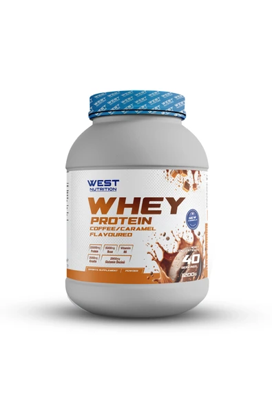 West Nutrition Whey Protein Tozu 1200 gr 40 Servis Kahve & Karamel Aromalı ürün görseli 1