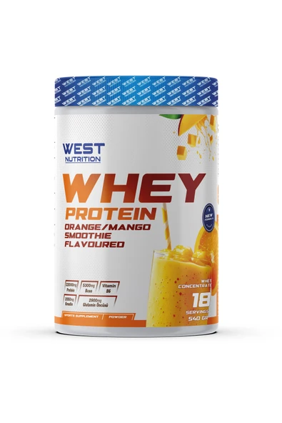 West Nutrition Whey Protein Tozu 540 gr 18 Servis Mango & Portakal Smoothie Aromalı ürün görseli 1