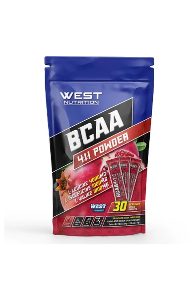 West Nutrition BCAA 4:1:1 300 gr (30 Saşe) Nar Aromalı ürün görseli 1