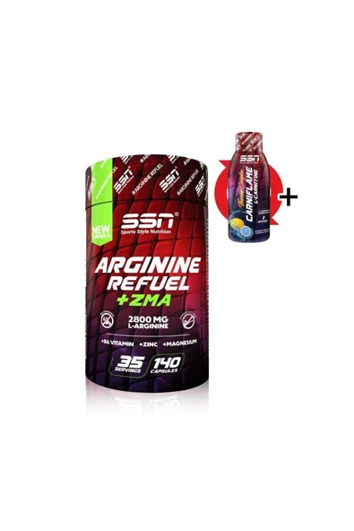 SSN Sports Style Nutrition Arginine Refuel Zma 140 Kapsül Amino Asit ürün görseli 1