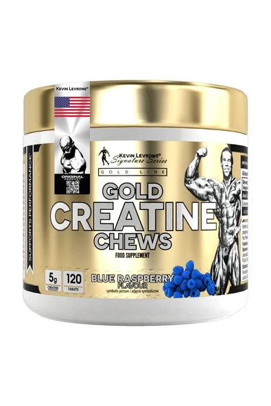 kevin levrone Gold Creatine Chews 120 tablets Blue Raspberry Flavour ürün görseli 1