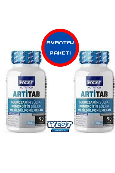 West Nutrition Artitab Glukozamin Kondroitin Msm ( Tip 2 Collagen Ve Hyarulonik Asit ) 2 X 90 Tablet ürün görseli 1