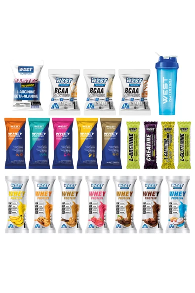 West Nutrition Whey Protein Tozu BCAA Kreatin Preworkout Deneme Paketi ürün görseli 1