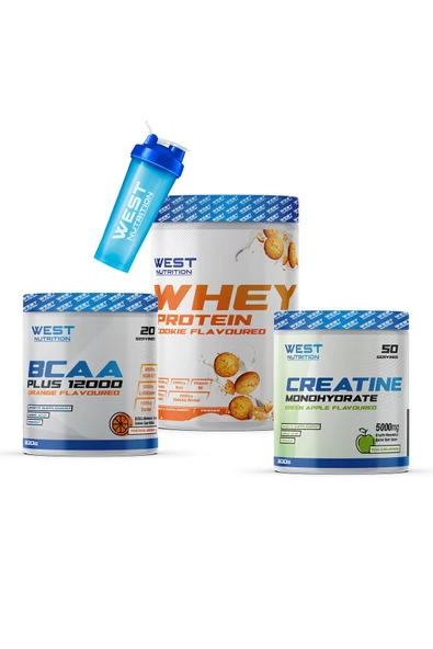 West Nutrition Whey Protein Tozu Kurabiye BCAA Kreatin Monohidrat Paketi ürün görseli 1