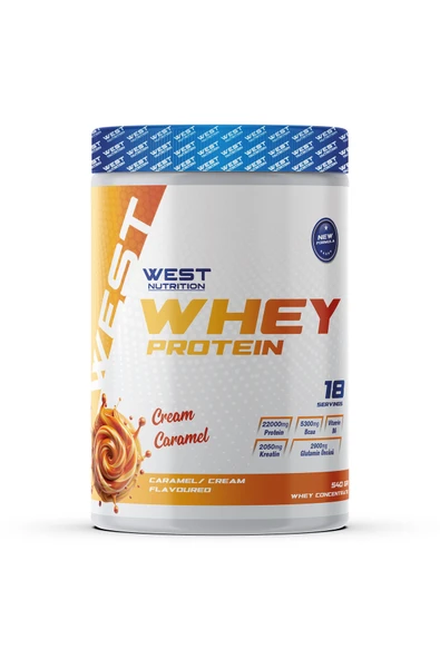 West Nutrition Whey Protein Tozu 540 gr 18 Servis Krem Karamel Aromalı ürün görseli 1