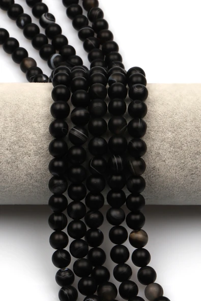 Mat Akik Doğal Taş Dizi 8 mm Küre Kesim - DZ-0939 ürün görseli 1