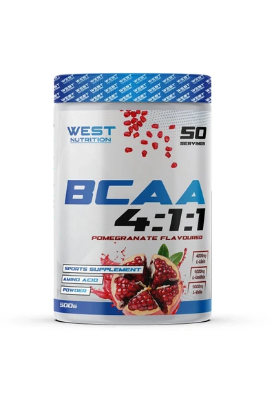 West Nutrition Bcaa 500 Gr 50 Servis Nar Aromalı ürün görseli 1