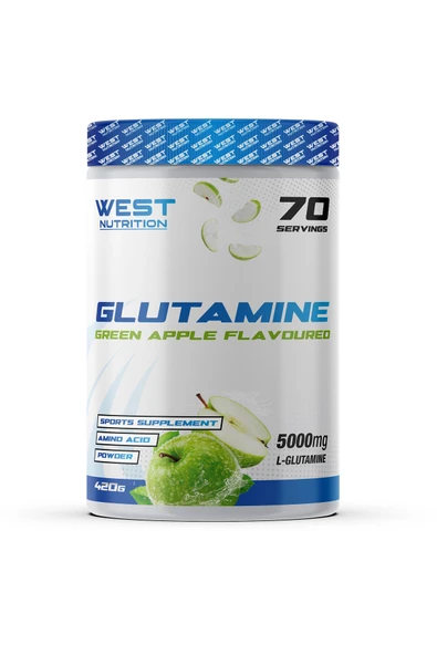 West Nutrition Yeşil Elma Aromalı L Glutamine Glutamine 420gr 70 Servis ürün görseli 1