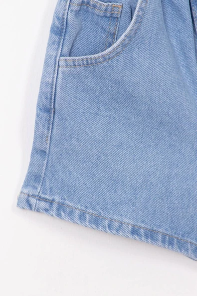 Denim Şort - Açık Mavi - Resim 2
