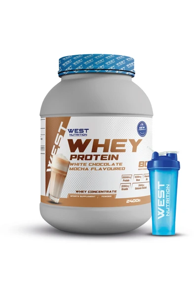 West Nutrition Whey Protein Tozu 2400 gr 80 Servis White Chocolate Mocha Aromalı ürün görseli 1